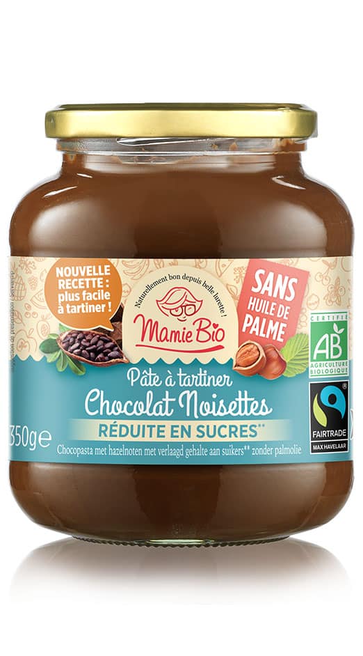 Organic Hazelnut & Chocolate Fair Trade Spread with less sugar