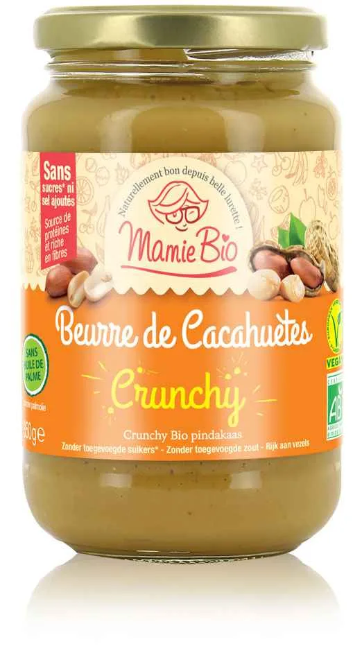 Beurre de cacahuète crunchy bio