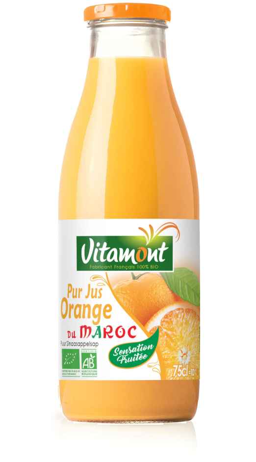 Pur jus d'orange du Maroc bio - Les incontournables - Vitamont