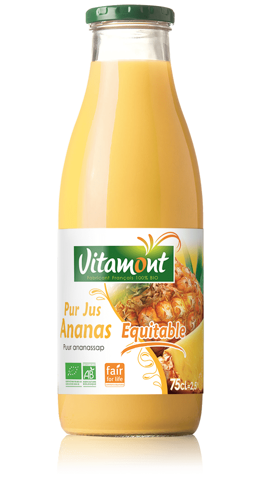 Pur jus d'ananas bio équitable - Les incontournables - Vitamont