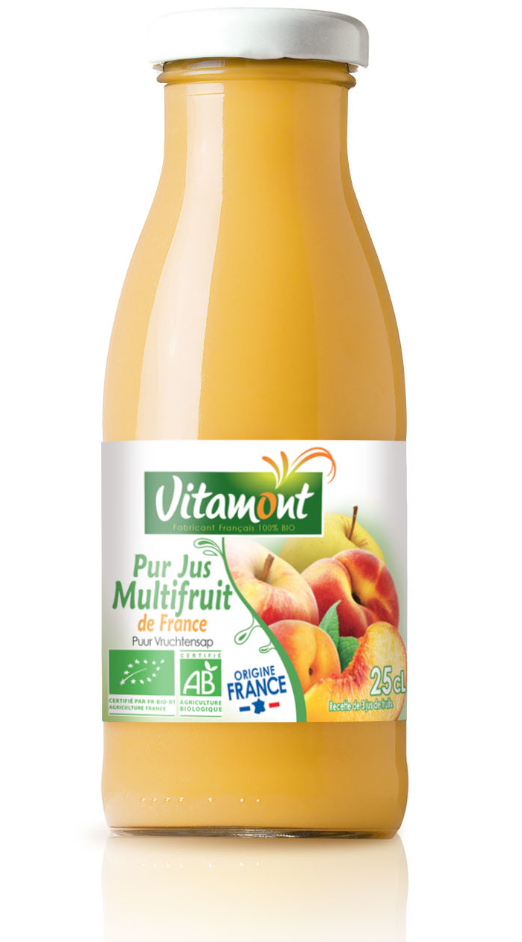 Mini pur jus multifruits de France bio - Les nomades - Vitamont