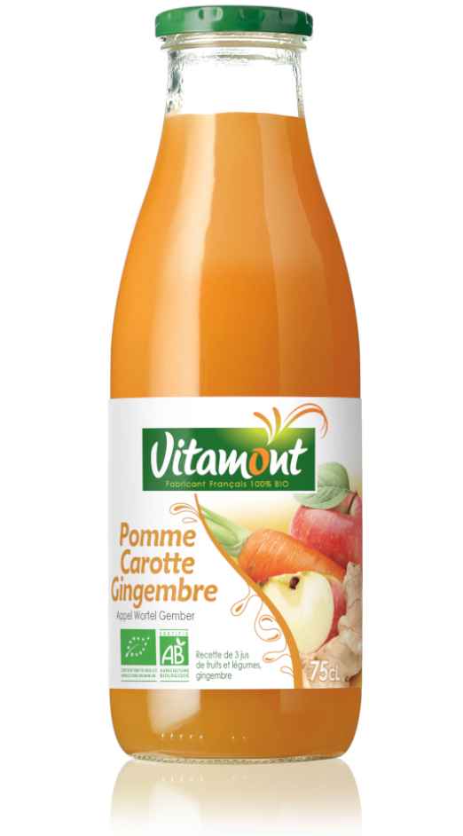 Pomme carotte gingembre bio - Les incontournables - Vitamont
