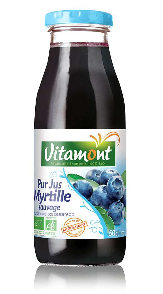 Pur jus de myrtille sauvage bio - Les superfruits - Vitamont