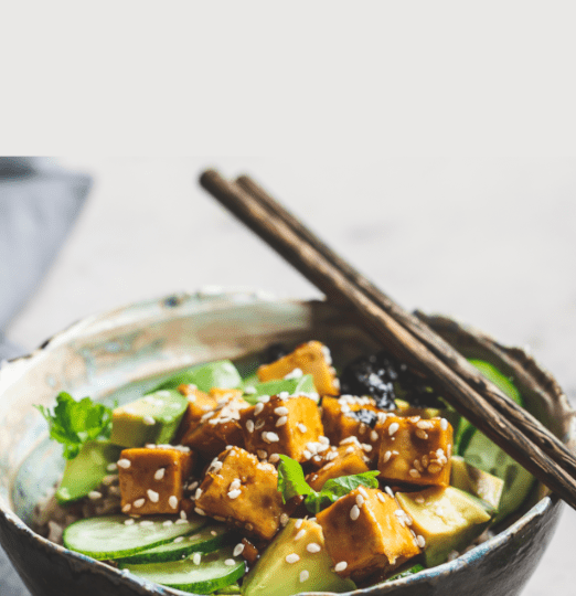 Pokebowl marinade cacahuète