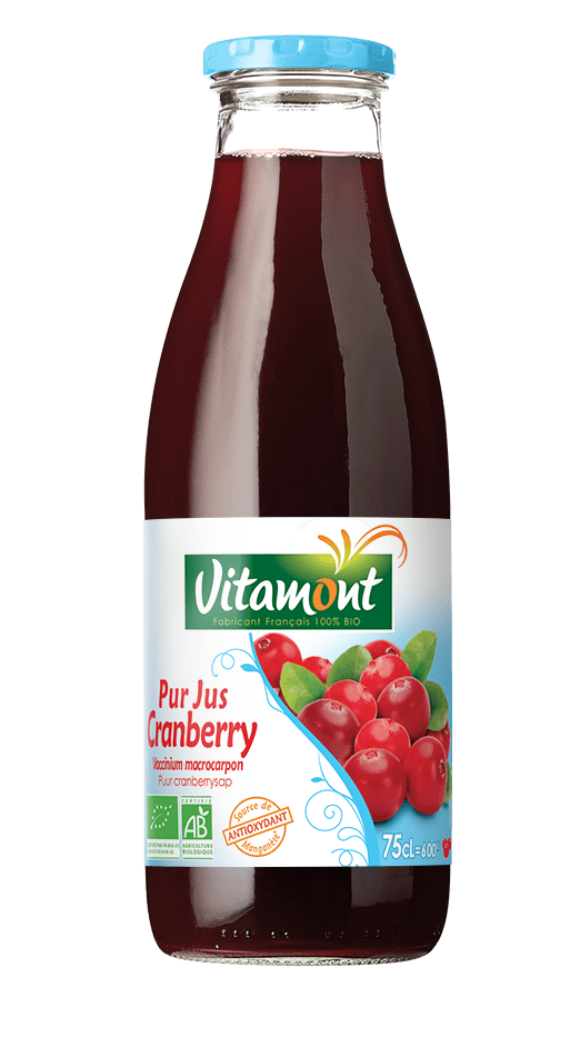 Pur jus de cranberry bio - Les superfruits - Vitamont