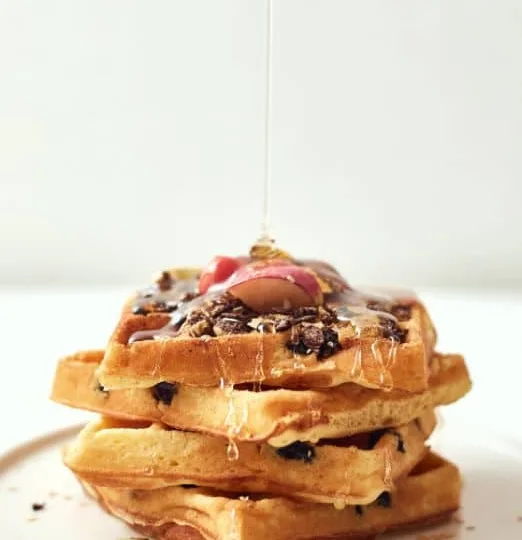 gaufre au dessert de fruits bio