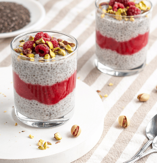 chia pudding framboise