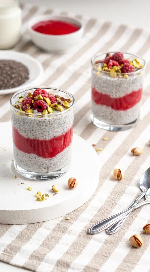 chia pudding framboise