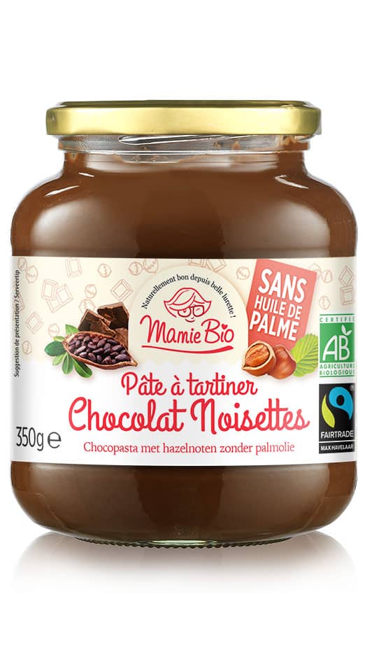 Beurre de cacahuète au chocolat bio - 350g, Mamie Bio